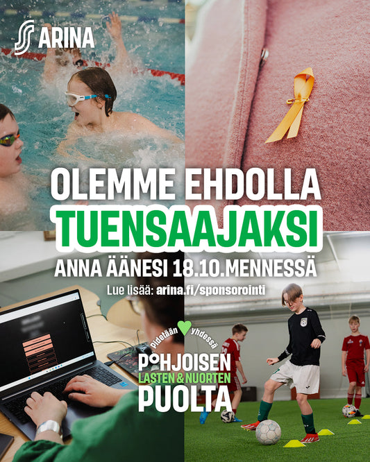 Anna äänesi Käsityökoulu Peukulle Osuuskauppa Arinan "Pidetään yhdessä Pohjoisen puolta" tukihaussa!