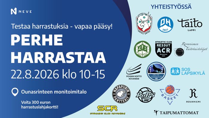 Taito Lappi on mukana Perhe harrastaa -tapahtumassa