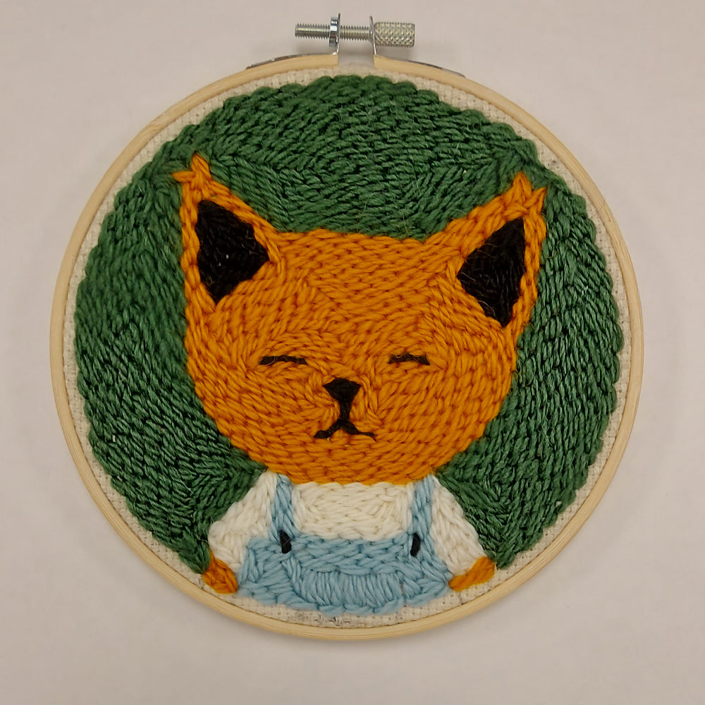 kettunen-taulu, tuftattu taulu, jossa kuviona kettu