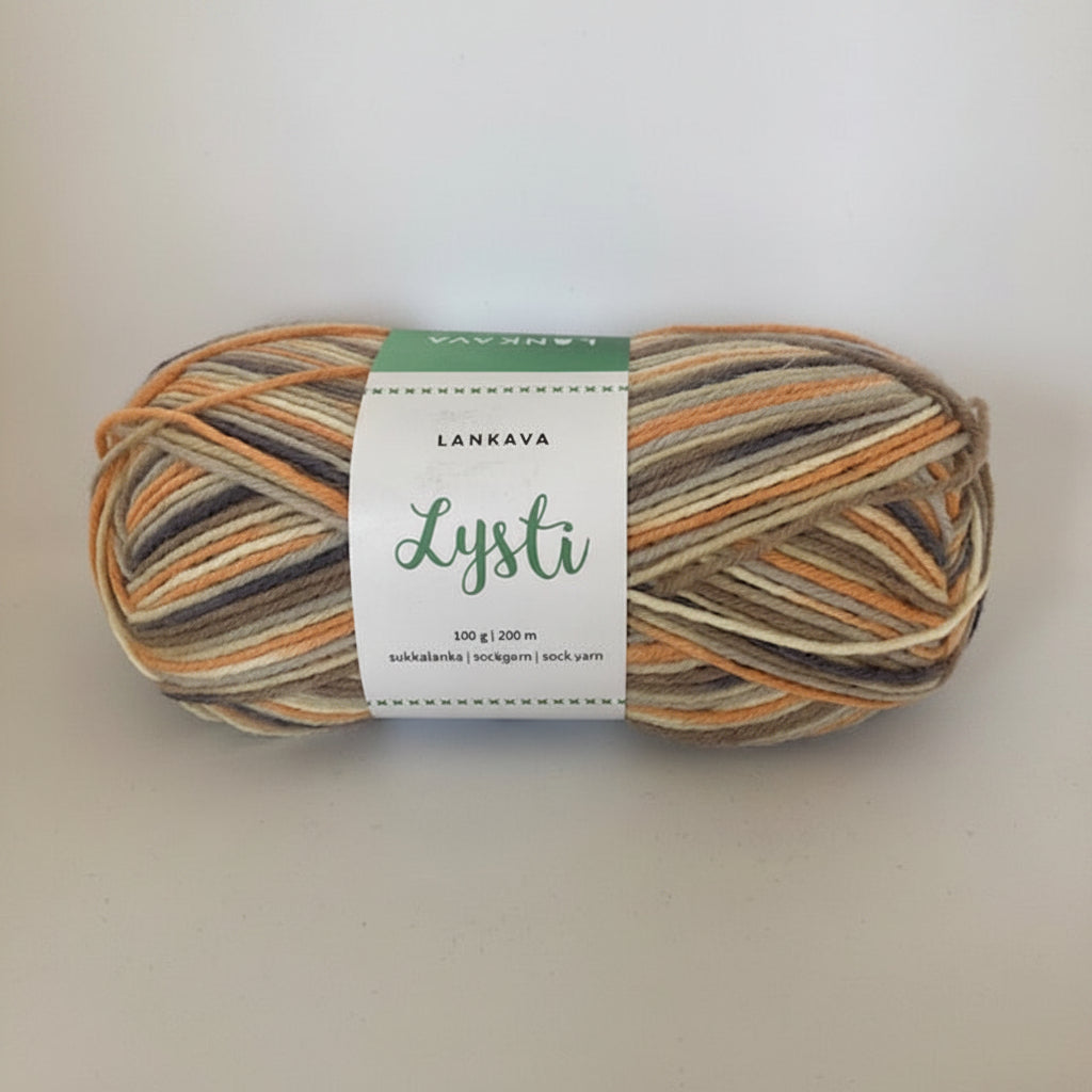Lysti sukkalanka väri 6005 sarastus, Taito Lappi Rovaniemi